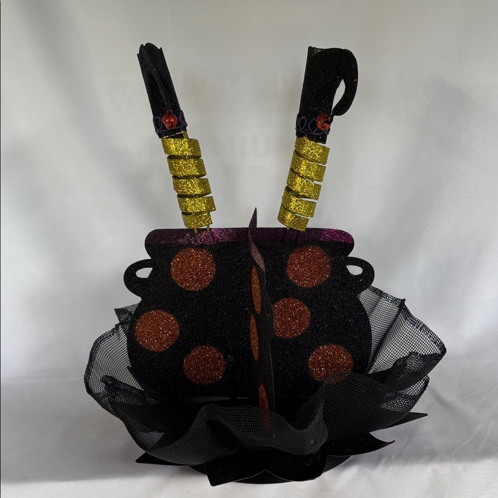 Vintage Collectible Beautiful Unique Metal Halloween Candy Bowl/Tray Multicolor